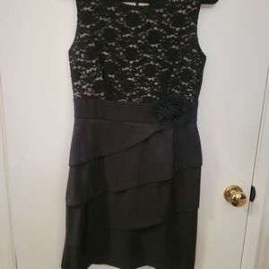 Black lace cocktail dress